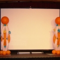 Contemporary Orange Columns For a Stage